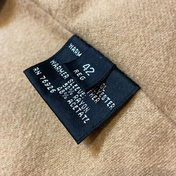 Jos A. Banks Executive Collection Beige Trench Coat with Winter Lining - Picture 8 of 11